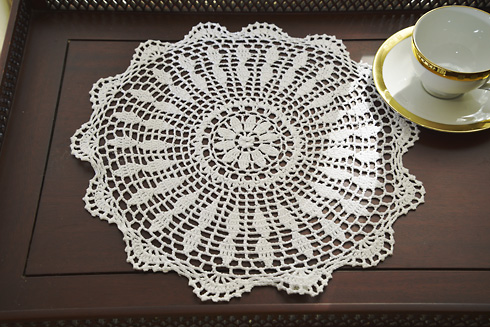 White color Crochet Round Doilies 14" Round Crochet.